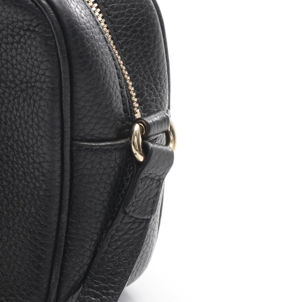 Gucci Black Shoulder Interlocking GG Bag Disco Leather Soho - Picture 6 of 7